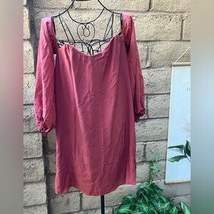 Bailey 44 Devotion Dress Sz M Elegant Pink Off-Shoulder Dress